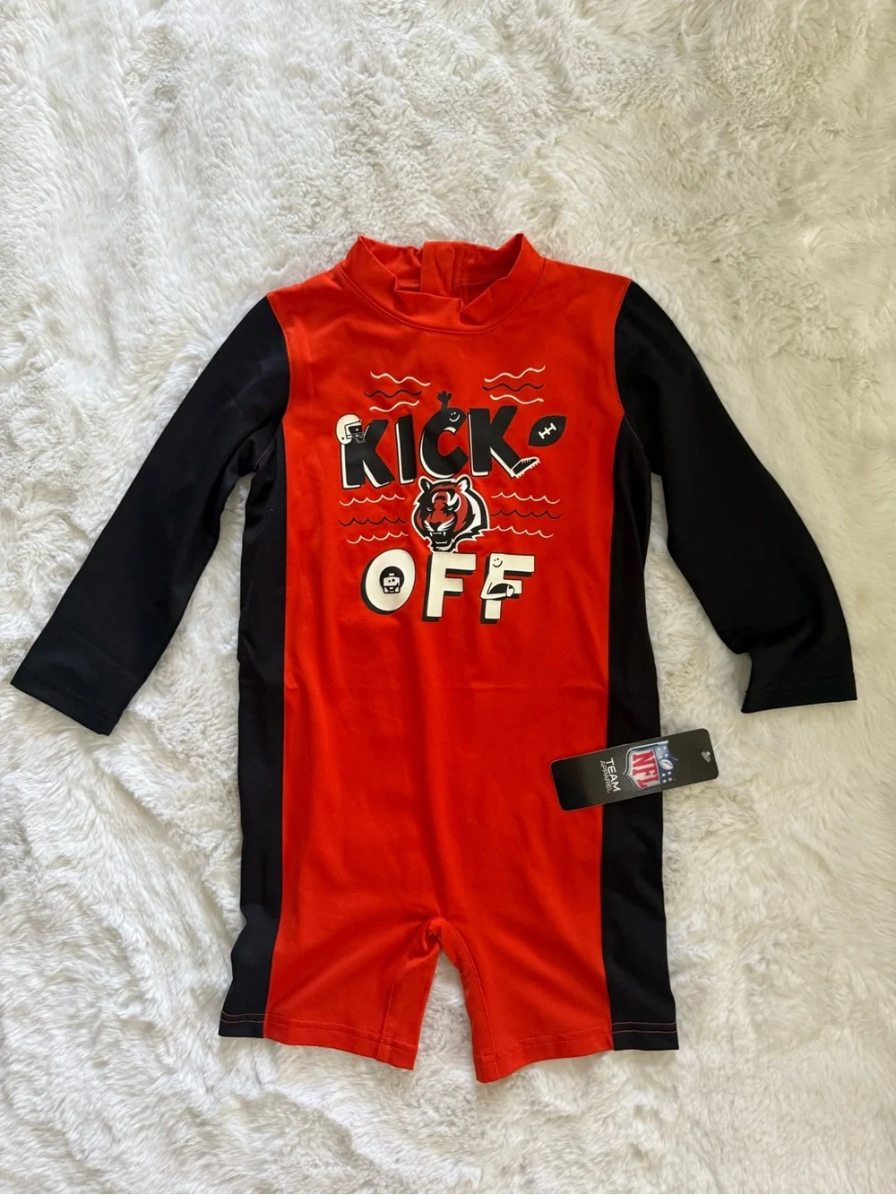 NWT NFL Cincinnati Bengals Toddler Wave Runner Wet Suit